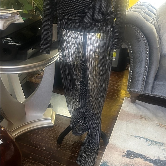 Fashion Nova Black Mesh Swim Coverup - Picture 3 of 15